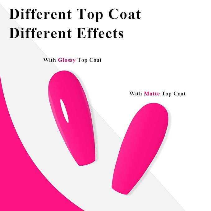 Imtiti Pink Gel Nail Polish, 0.5 Fl Oz Hot Pink Gel Polish Soak Off LED UV Spring Summer DIY Nail Art Starter Manicure Salon