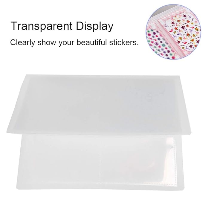 20Pages Stamp Bag Organizer Stamping Plate Holder Case Nail Sticker Decal Collecting Albums Storage Holder Nail Art Display Showing Book