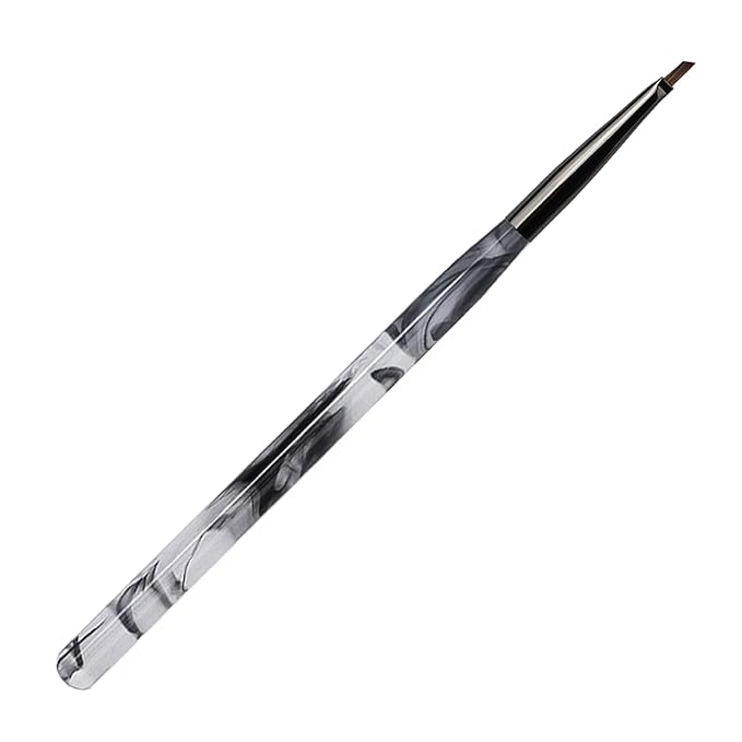 SILPECWEE Nail Brush for Drawing Petals and Butterflies, Acrylic Nail Art Paint Brushes Manicure Brush Nails Design Tool for Women Watercolor Paint & Oil Painting - Black Marble