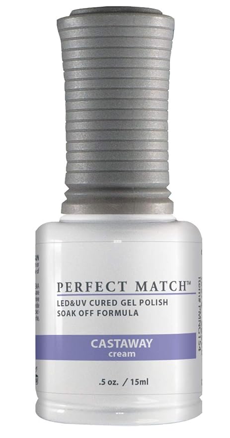 LeChat Perfect Match Gel Polish, Castaway, 0.5 Fl Oz (PMS154)