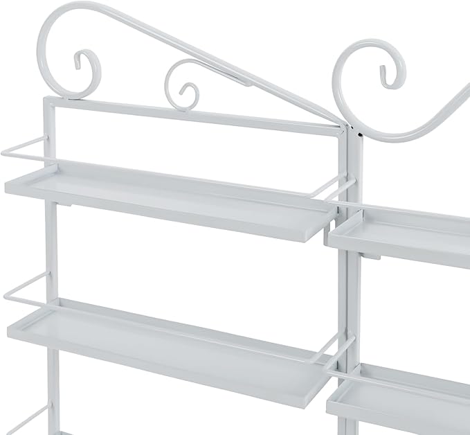 Nail Polish Rack Wall Mount, 5 Tiers Nail Polish Bottle Holder, 200 Bottles Organizer Shelf, Storage Display Holder for Home Salon Business Spa (White)