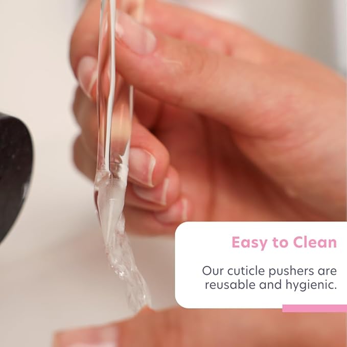 BONA FIDE BEAUTY Glass Cuticle Pusher - Dual Ended Manicure Stick - Premium Czech Tools