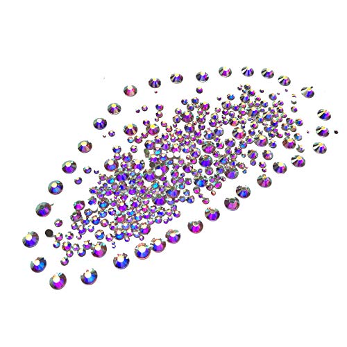 Crystal AB Clear Color Nail Rhinestones Crystals for Nails (SS30 (6.3-6.5) MM, Crystal AB)