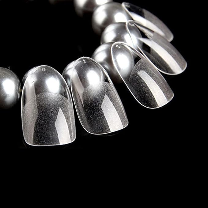 Almond Shaped Nail Tips For Acrylic Nails Professional 500pcs Matte Clear False Nails Tips Press On Nails French Fake Nails For Nail Extension Full Cover Nails With Case For DIY Nail Art, 11 Sizes