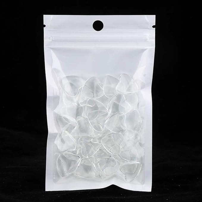 Nail Art Display Card, 50pcs Transparent Nail Polish Color Display Card Portable Polish Gel Color Glass Card Nail Art Practice Design Tool(Heart Shape)