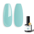 modelones Mint Blue Gel Nail Polish Baby Blue Gel Polish Jade Nail Poish Soak Off Pastel U V Nail Design Salon Nail DIY Manicure 15 ML