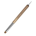 Kolinsky French Tip Nail Art Brush Solid Wood Handle Gel Acrylic Nail Dotting Tool for Manicure Clean Up and Dotting Manicure Tool Professional Nail Brush - Size 6, 1.0 Count