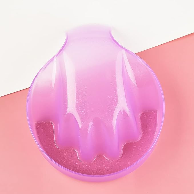 KADS 1pc Nail Art Hand Wash Remover Soak Bowl DIY Salon Glitter Nail Spa Bath Treatment Hand Resurrection Care Bowl (Purple)