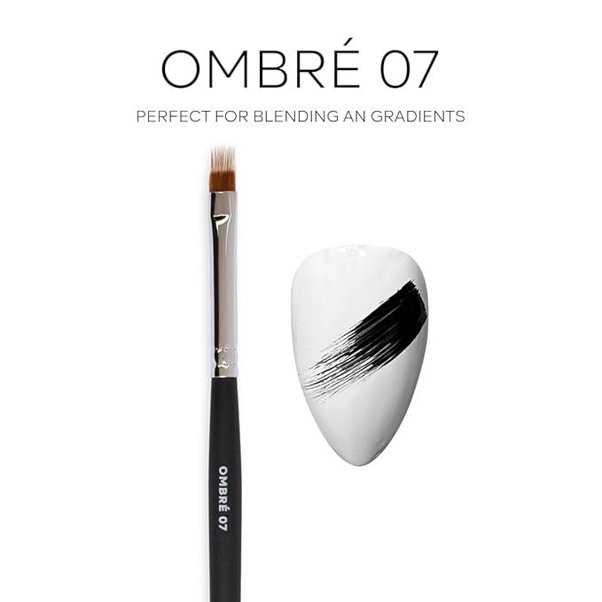 Pink Mask Ombre Brush 07 - Precision Brush for Creating Gradients and Blurred Effects in Nail Art
