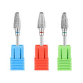 3pcs Tungsten Carbide Nail Drill Bits,3/32" Cuticle Electric Nail File and Acrylic Gel Removal Nail Drills Kit,Professional Drill Bits Nail Art Tools for DIY Manicure Pedicure Home Salon Use