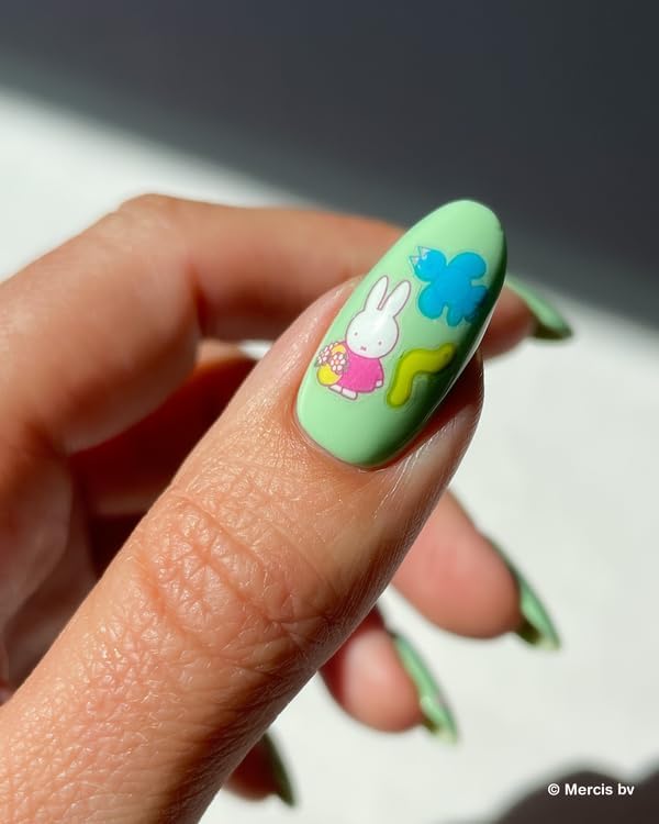 Deco Beauty Miffy in the Garden-Super Thin & Easy-to-Apply Nail Art with the Cutest Designs-Durable & Long-Lasting Nail Art Stickers and Decals for Women, for DIY At-Home Manicures&Salon-Quality Nails