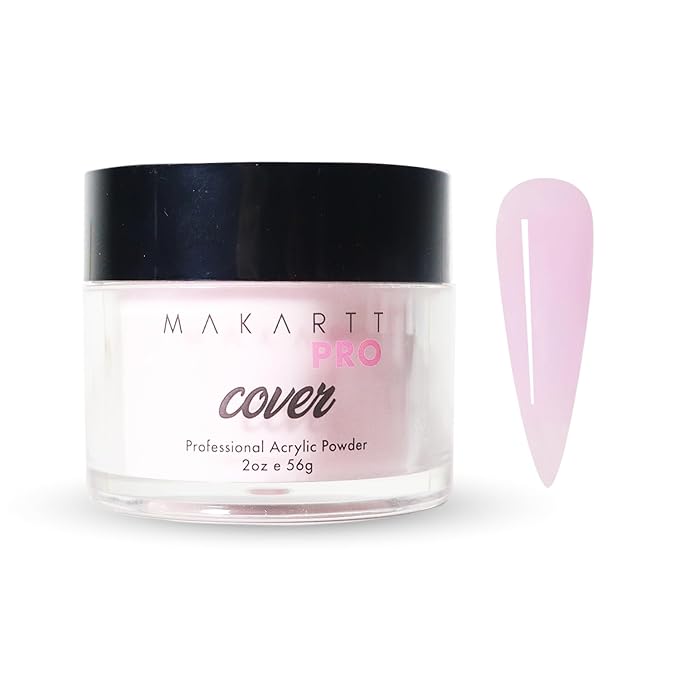 MakarttPro Acrylic Powder – Durable, Long-Lasting, Easy-Apply Formula for Nail Extensions, Overlays, Sculpting & Nail Art – 56g/2oz – Pink Whisper, Perfect for Pros and At-Home Use