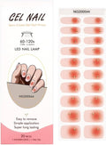 20pcs Semi Cured Gel Nail Strips Salon Quality DIY Wraps UV Light Required