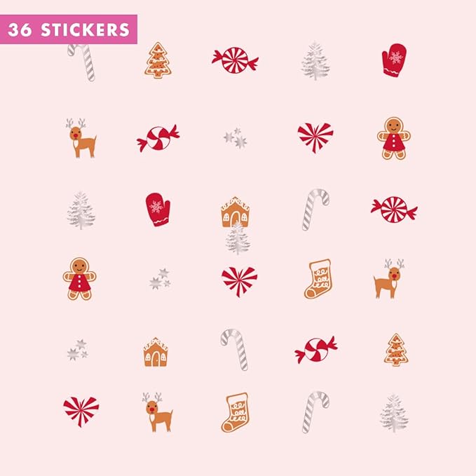 Olive & June Nail Art Stickers | Easy-to-Use Nail Designs | Nail Art Made Easy | Hand-Screened, No-Fade Ink | Accent, Mix & Match, or Cover Chipped Polish | Candy Cane