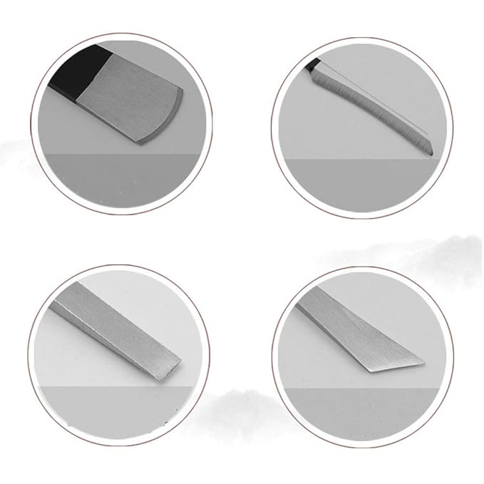 Pedicure Knife Set, 4Pcs Professional Stainless Steel Ingrown Toenail Knife Tools with Storage Bag Nail Knives Cuticle Remover for Feet Ingrown Toe Nail Correction Pedicure Tools Kit