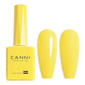 CANNI Bright Neon Yellow Gel Polish - Pastel Butter Yellow Color, High Gloss Soak Off U V Gel Nail Polish for French Nail Manicure Salon DIY