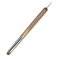 Kolinsky French Tip Nail Art Brush Solid Wood Handle Gel Acrylic Nail Dotting Tool for Manicure Clean Up and Dotting Manicure Tool Professional Nail Brush - Size 10, 1.0 Count