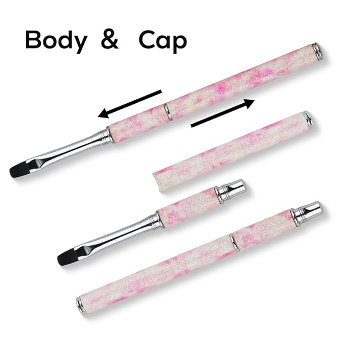 Nail Art Brushes Set Nail Art Design Pen Painting Tools with Nail Extension Gel Brush,Nail Polish Brush, Builder Nail Gel Brush, Nail Art Liner Brush for Salon Gift for Girls Women (Flower)