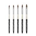 Nail Brush Kolinsky Sable Acrylic Nail Art Brushes UV Gel Nail Painting Pen Brushes Set 5 pcs (1set)