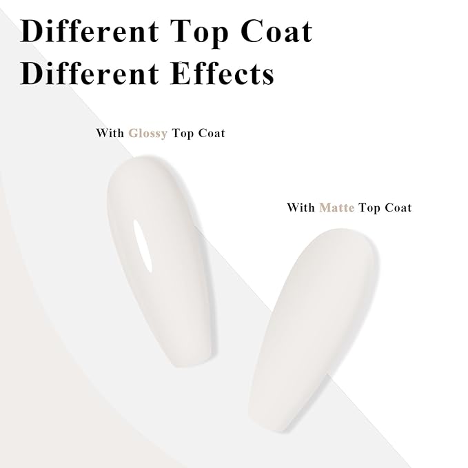 Imtiti Nude Gel Nail Polish, 0.5 Fl Oz Soy Milky White Gel Polish Soak Off LED UV Spring Summer DIY Nail Art Starter Manicure Salon