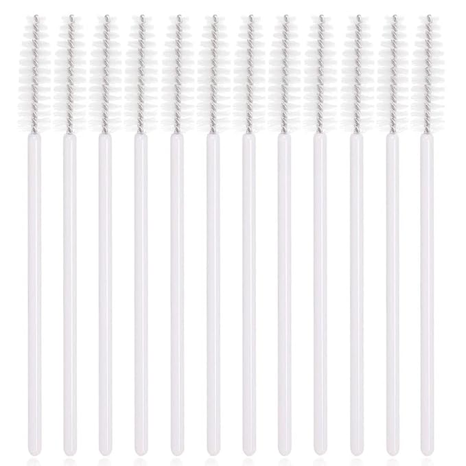 300 PCS Eyelash Extension Supplies Kit,Disposable Lash Spoolies Brushes Micro Swab Brushes Mascara Wand Lip Brushes for Eyelash Extension Tattoo Lipstick Applicatorr (White)