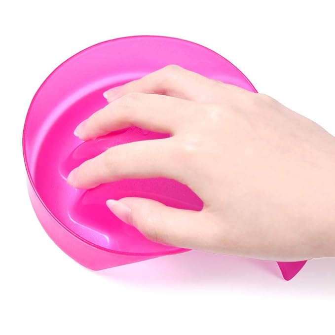 1Pcs Nail Art Soak Bowl Nail Polish Powder Removal Tray Nail Spa Salon Soaker Bowl Manicure Tools (Red)