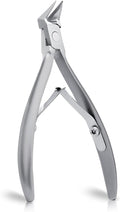 Toenail Clippers - Straight Slanted Blade for Ingrown and Thick Nails, Light Weight Sharp Pointed Tip Toe Nail Cutter, Stainless Steel Heavy Duty Podiatrist Tools for Seniors Men (Silver)