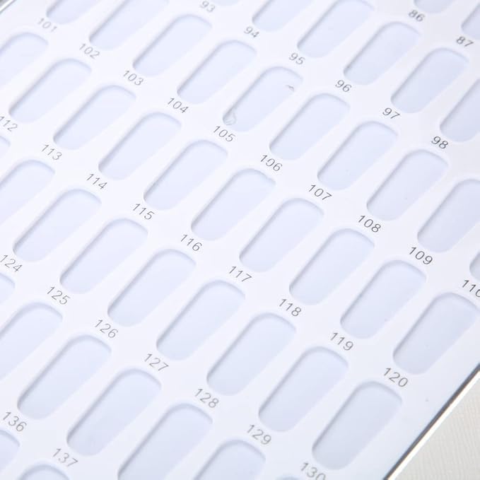 160 Slots Nail Gel Color Card Nail Polish Display Chart Book Nail Polish Color Card Nail Art Showing Shelf Suitable for Manicurists or DIY(Gold)
