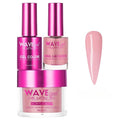 WAVEGEL Soak-Off Gel, Nail Lacquer & Acrylic/Dip Powder Matching Set - Princess Collection - #11 Princess Peach