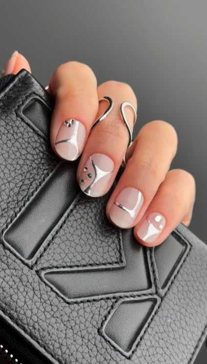 Semi Cured Gel Nail Strips (Chrome Heart)