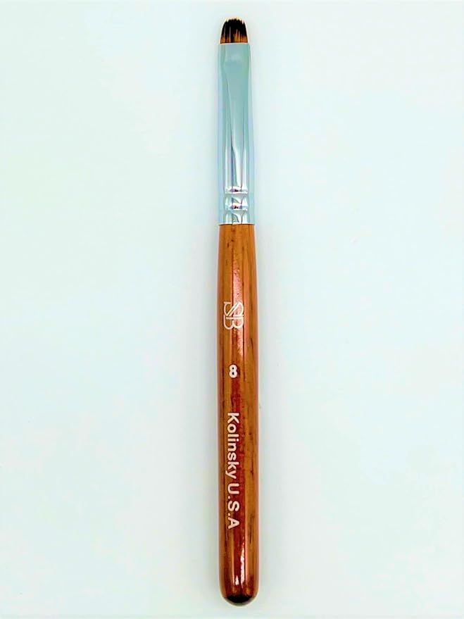 Premium Kolinsky French Brush (Size 8, Wood Handle)