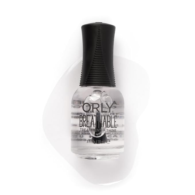 Orly Breathable Nail Color, Treatment + Shine "Clear Coat", 0.6 Fluid Ounce, 24903 - Treatment Shine Top (W-C-12373)