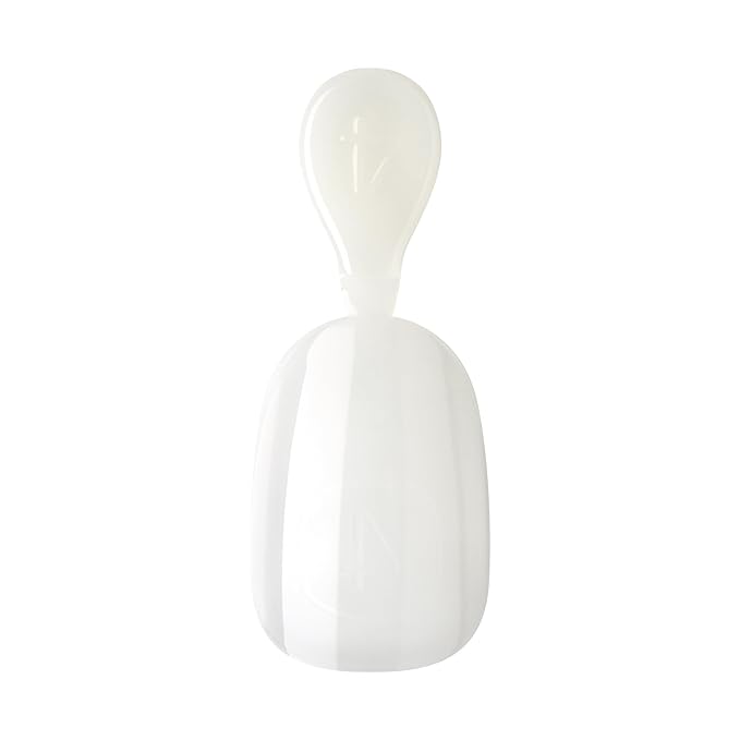 KISS Salon X-tend, Press-On Nails, Nail glue included, 'Keep It', Light White, Short Size, Oval Shape, Includes 30 Nails, 5Ml Led Soft Gel Adhesive, 1 Manicure Stick, 1 New Mini File, New Prep Pad
