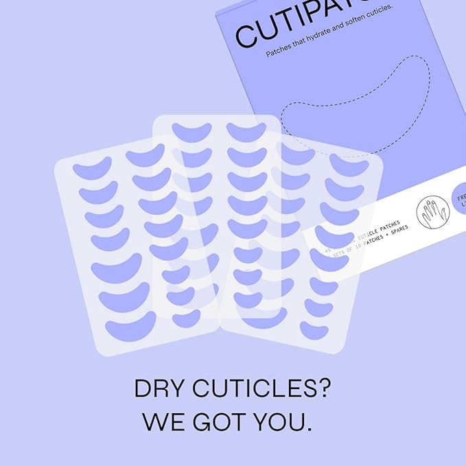 Cuticle Patches - Soften, Protect and Hydrate Dry Cuticles - First Cuticle Care Patch for Nail Treatment - No Mess from Oils - 45 Count (3 Sets + Spares)