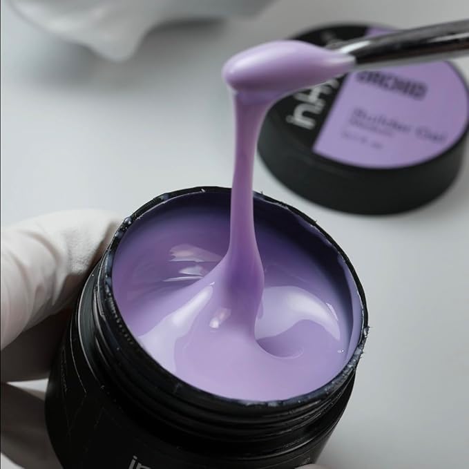 IN.HYPE UV/LED Professional Hard/Builder Gel for Nail Extension/Strengthening/Overlays File Off Purple Orchid #22