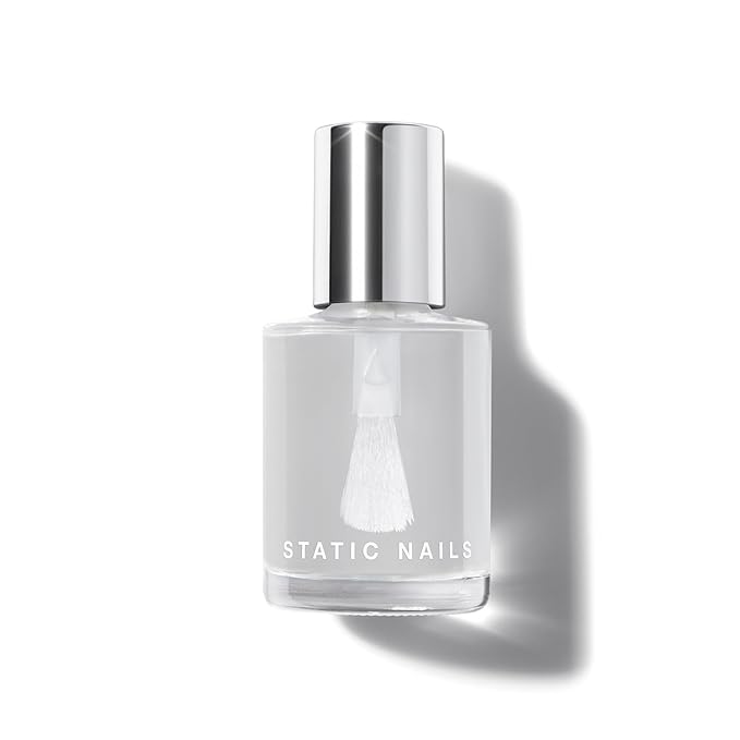 Static Nails Rapid Growth Top Coat, Quick Dry Ultra High Gloss Clear Nail Polish Sealer, Clinically Proven Nail Strengthener & Hardener, Extends Wear, Repairs & Lengthens - 0.4 fl oz