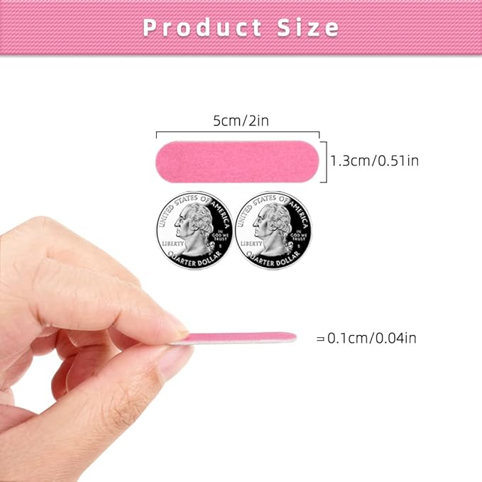 Mini Nail File Bulk 300Pcs (180/240 Grit), Disposable Nail Files Double Sided Emery Boards Home or Professional Manicure Tools(Purple and Pink)