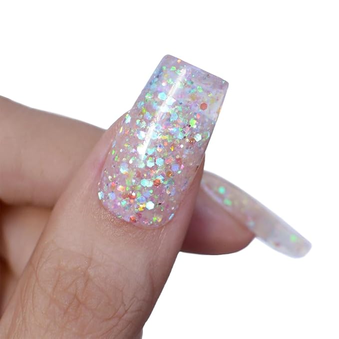PINK MASK Easy Gel 2oz 60g- Sparkly White, Professional Builder Enhancement Gel-Quick Nail Extension for Beginner DIY, Nail Strengthener-Long Lasting-Salon Quality-Thickening Solution