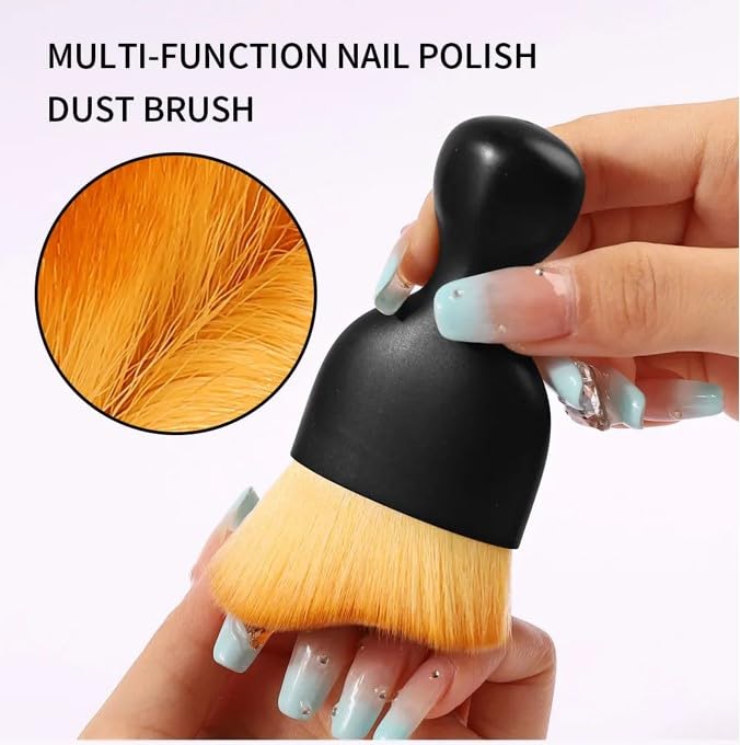 Nail Dust Brush for Acrylic Nails, 2 Pack, Soft Bristles, Ergonomic Handle, Nail Art Cleaner