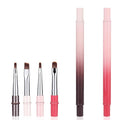 2pcs Nail Clean Up Brushes, Polish Remover Tools for Nails Art Design with Round & Angled Head Pen Supplies Manicure Accessories for Nail Painting Diy Gel Mistake on the Cuticles