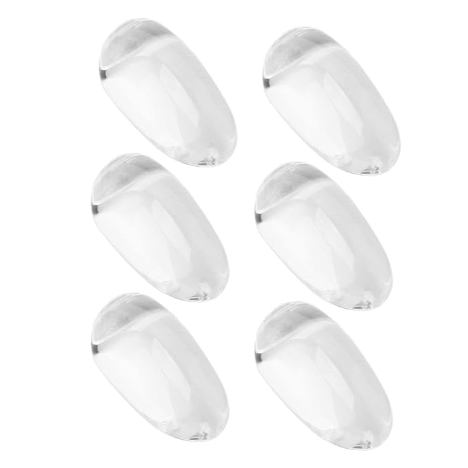 Dioche 50pcs Clear Glass Nail Polish Gel Color Display Card, Clear Glass Nail Art Color Display Tips for DIY Manicure Salon, Glass Exquisite Nail Decoration for Women, Wholesale Business