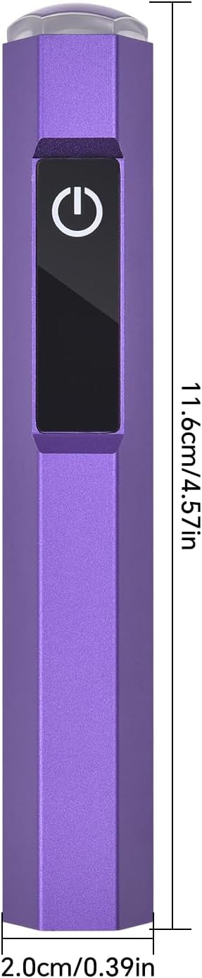 Handheld LED UV Light for Gel Nails Mini Nail Lamp Portable Cordless Rechargeable Type-C Nail Dryer with Display for Fast Curing, DIY Nails Tool, Purple, for Home DIY & Nail Salon