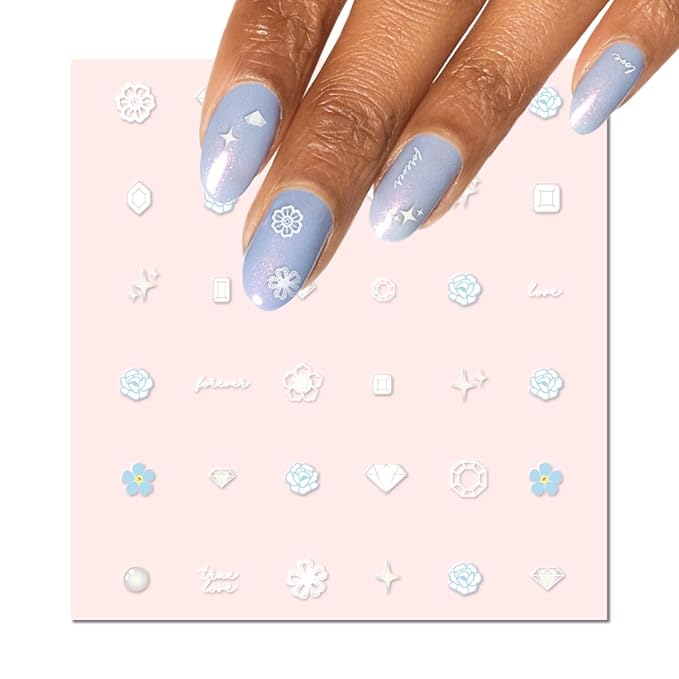 Olive & June Nail Art Stickers | Easy-to-Use Nail Designs | Nail Art Made Easy | Hand-Screened, No-Fade Ink | Accent, Mix & Match, or Cover Chipped Polish | for The Bride