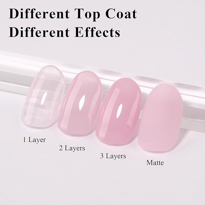 Imtiti Jelly Gel Nail Polish - Nude Pink, 0.5 Fl Oz, Soak Off LED-UV, Starter Kit for DIY Manicure