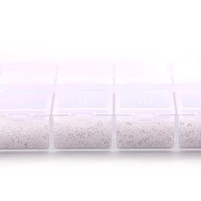 17280Pcs Micro Crystal Strass Glass Nail Art Rhinestones 1.1MM Mini Diamond Manicure DIY Accessories (white)