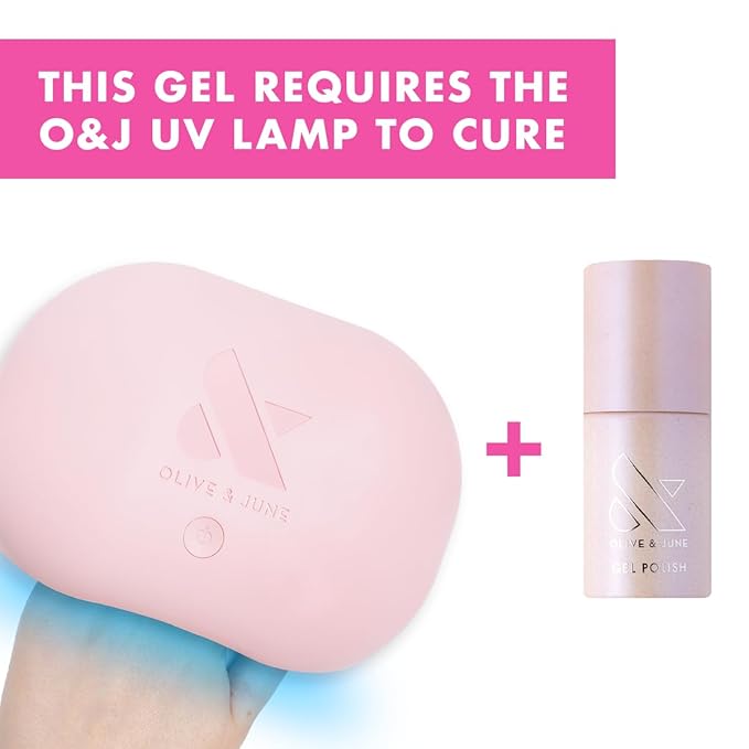 Olive & June Gel Polish | Valentine's Day | UV LED Nail Lamp Needed | Long Lasting Formula | Up to 21 Days of Wear | Damage-Free Removal |Salon-Quality Manicure | Pink Goldfish | Pink Iridescent