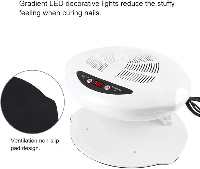 Nail Dryer, hot and Cold air Sensor, Manicure Tool for Fan for Drying Nail Polish for Living Room and Home (White)