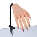 Silicone Practice Hand for Acrylic Nails, Mannequin Hands for Nails Practice with Adjustable Bracket, Life Size Fake Hand for DIY Nails/Nail Art Beginners/Nail Salon Artists