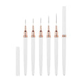 Metallic Liner Nail Art Brushes Set, Nail Art Pens, 5PCS White Color Nail Tools Liner Brush UV Gel Polish Painting Nail Design For Long Lines, Thin Details, Fine Drawing, Sizes 7/9/11/15/25mm
