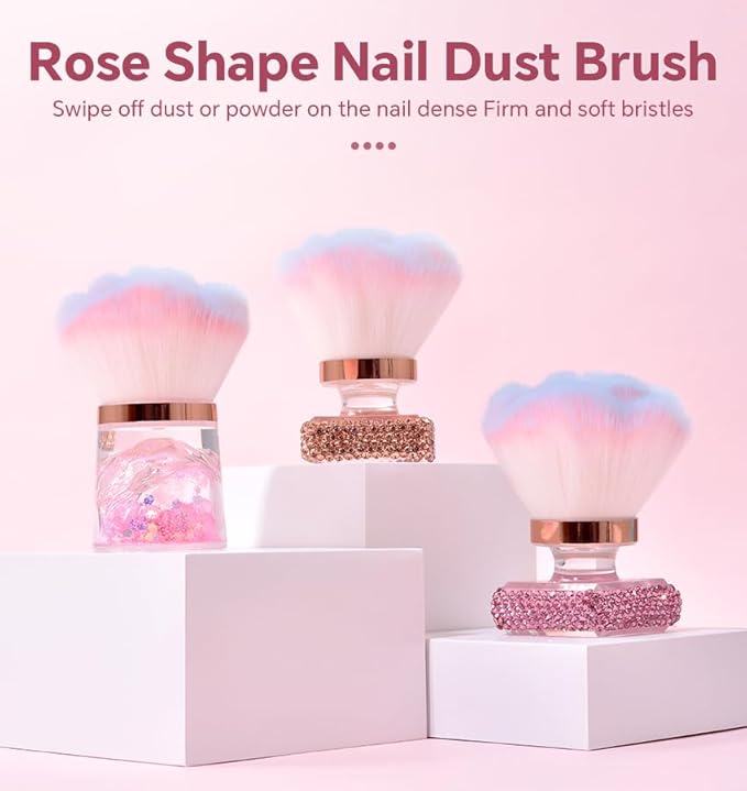 Nail Dust Brush Nail Art Dust Cleaner for Acrylic Nails Dust Brush for Nails Nail Art Manicure Dust Cleaner Brush for Nail clipping Cleaning Makeup Brush Tools (8)